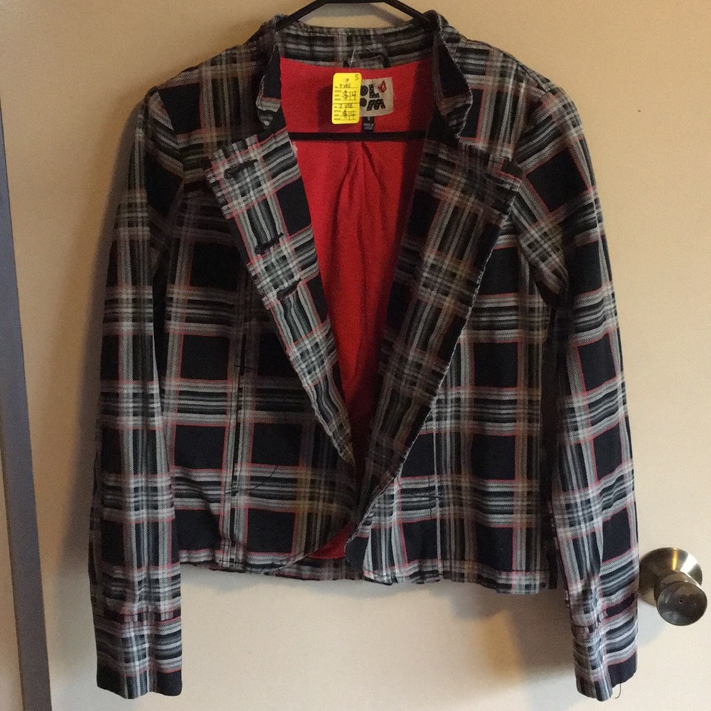 Volcom, Double Breasted, Plaid, Blazer
